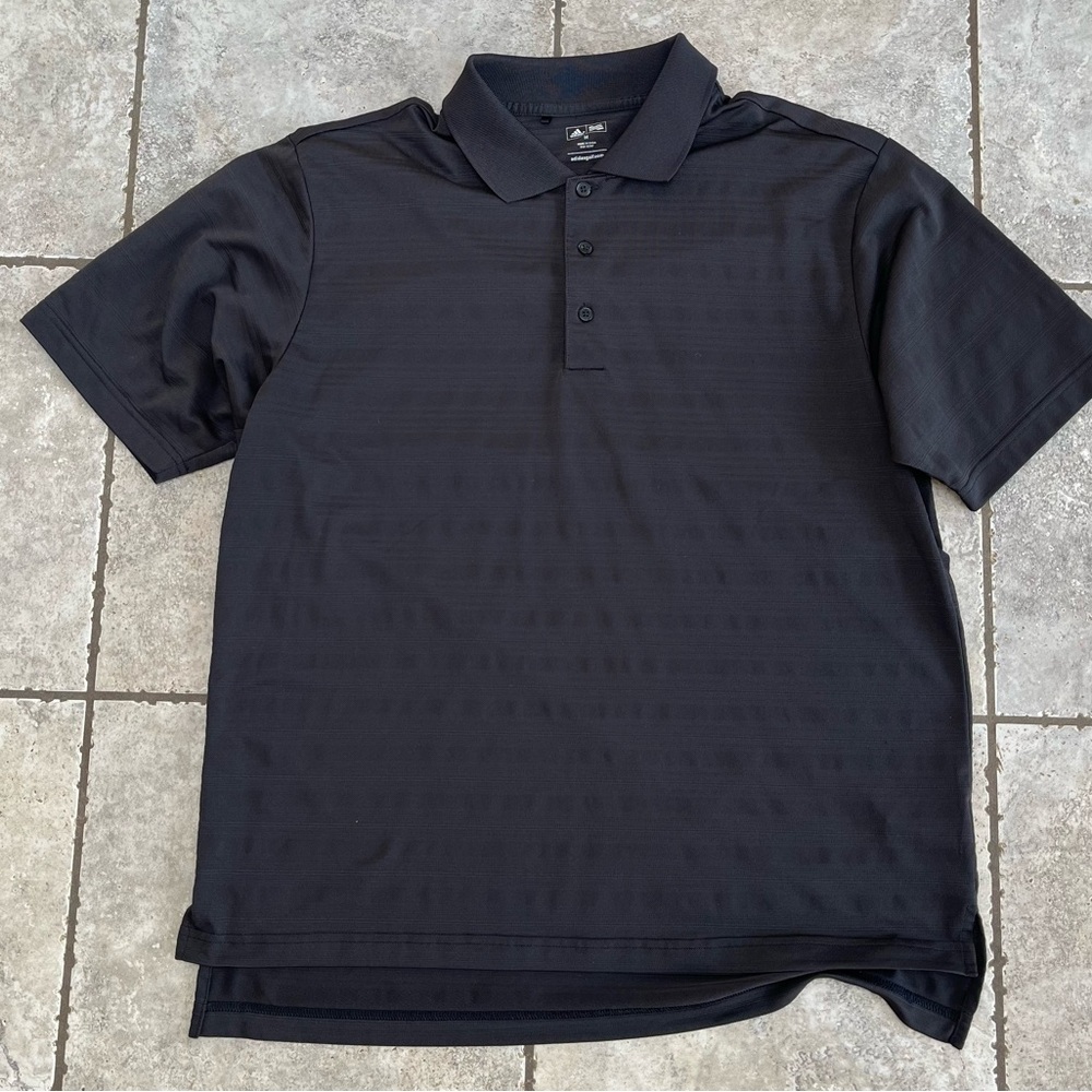 Adidas black golf polo